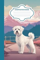 Composition Book Maltese Dog 100 Pages: Lined Notebook:Ideal for pet & travel enthusiasts