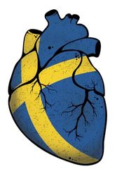 SVERIGE FLAGGA HJÄRTA : anteckningsbok: SVERIGE FLAGGA HJÄRTA stolthet sverige countryälskare 2024