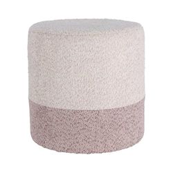 Well Home Tabouret 'Boucle' Ø35 cm Beige avec Rose Clair