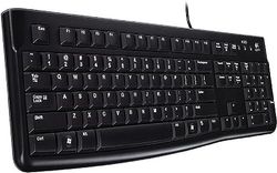 Logitech K120 Wired Keyboard, Russian Layout - Black