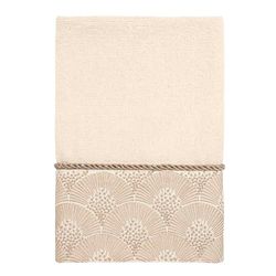 Avanti Linens Deco Shell Collection, Cotton, Ivory, Fingertip Towel