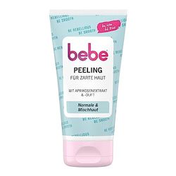 bebe Exfoliating for Delicate Skin (150g), Gentle Facial Cleansing with Apricot Extract & Fragrance, Thorough Skin Cleansing for Normal Skin & Combination Skin