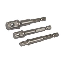 Silverline 819713 dopsleuteladapter, 3-delig Set 1/4, 3/8 en 1/2 inch