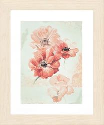 Lanarte Counted Cross Stitch Kit: Sky Anemone (Linen), Cotton, NA, 39 x 49cm, N