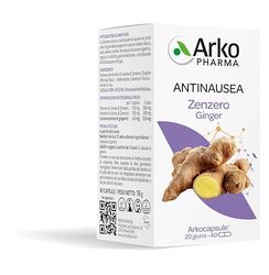 Arkopharma Arkocapsule - Zenzero Integratore Antinausea, 40 Capsule