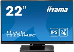 iiyama T2254MSC-B1AG 21,5" PCAP 10P Táctil, Anti Glare Coating, 1920x1080, Panel IPS, Slim Bezel, Altavoces, HDMI, DisplayPort, Double Hinge Stand, 250cd/m², USB HUB (2X 3.0), USB Táctil Interface