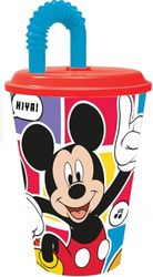ALMACENESADAN 2518; Easy Mickey Icons Reusable Cane Cup, Capacity 430 ml; Plastic Product; BPA Free