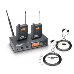 LD Systems MEI 1000 G2 B5 BUNDLE - in-ear monitoring systeem draadloos met 2 x riempack en 2 x in-ear hoofdtelefoon - 584-607 MHz