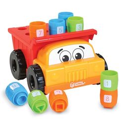 Learning Resources Tony the Peg Stacker Dump Truck, 10 Pieces, Ages 18+ months Fine Motor Skills Toy for Toddlers, Preschool Toys