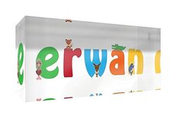 Little helper herinnering deco acryl transparant gepolijst als diamantstijl illustratief bont met de naam de jeune jongens ERWAN 5 x 15 x 2 cm klein