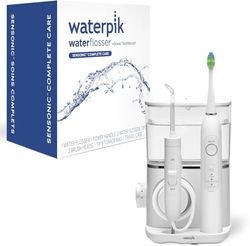 Waterpik Sensonic Complete Care Water Flosser, Rechargeable Electric Toothbrush and Water Flosser Combo Set, CC-04, White,