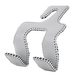 【2021 Upgraded】Car Purse Hook, 2 in 1 Car Seat Headrest Hooks Durable Hanger Storage Holder Leather Organizer for Hanging Grocery Bags, 1 Pack, Gray