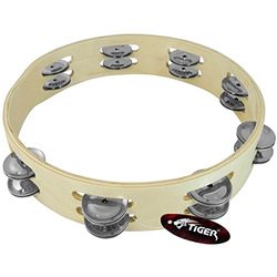 TIGER TAM84-10 Koploze Tambourine - Dubbele klem ring - 10 inch