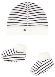 Petit Bateau Mössa + Babyskor, Variant 1, 1 meses