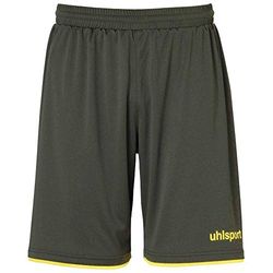 uhlsport Club Shorts Homme, Muticolore (Dark Olive/Amarillo Fluor), XL