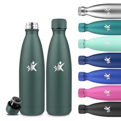 Grsta Botella Agua Acero Inoxidable- 500ml- Botella Termica, Cantimplora Termica, A Prueba de Fugas, Botella sin Bpa, Doble Aislamiento, Cantimplora Infantil para la Escuela, Viajar, Oficina, Cámping
