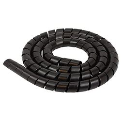 cyclingcolors spiral elektriska kablar flexibel svart slang spiralslang PVC plasttråd bil motorcykel (Diameter 6mm, längd 3m)