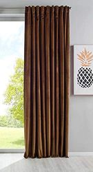 Gardinenbox Milano 20357 Rideau occultant en Velours avec Passants, Passant par Tunnel, Bande à Repasser, Peut être raccourcie Marron 1 pièce (H x l x l) 280 x 135 cm