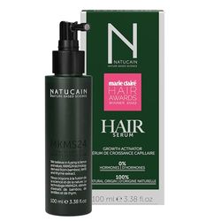 Natucain sérum pousse cheveux 100ml Traitement pour la pousse de cheveux 0 hormones I Anti chute de cheveux femme et hommeIRésultats après 6 à 8 semaines