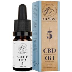 Ad.Mont® Aceite de CBD al 5% - Gotas de CBD premium de espectro completo procedentes de cultivo ecológico en Austria - Aceite de cannabis sin THC, certificado y probado en laboratorio, 10 ml