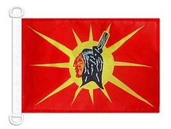 AZ FLAG Nautisk flagga Mohawks 45 x 30 cm - Indisk båt flagga Iroquois Agnier 30 x 45 cm