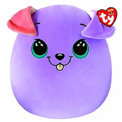 TY Toys - Squish a Boo Dog Bitsy - 20 CM Purple 2009133