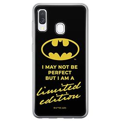 ERT GROUP mobiltelefonfodral för Samsung A40 originalt och officiellt licensierat DC mönster Batman 062 optimalt anpassad till formen på mobiltelefonen, fodral tillverkad av TPU-plast