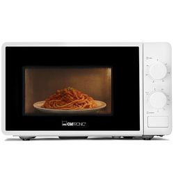 Clatronic MWG 792 - Forno a microonde con grill, 700 W, potenza grill 800 W, timer da 30 minuti con segnale finale, illuminazione camera da letto, bianco