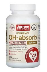 Jarrow Formulas Ubiquinol QH-absorb 200mg - 90 Softgels, Suplemento CoQ10 para Energía y Salud Cardiovascular