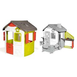 Smoby Casette Casetta Neo Jura Lodge 2 Anni 7600810500 & Casette Modulo Cucina 2 Anni 7600810901