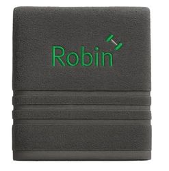 Asciugamano personalizzato con nome Nome sportivo splendidamente ricamato Asciugamano da bagno Asciugamano in cotone 100% personalizzato con nome (140 x 70 cm, Fitness 2)