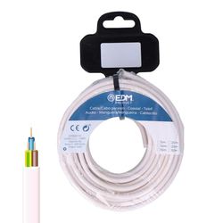 Enrouleur de tuyau tubulaire blanc de 15 m et 3 x 2,5 mm, idéal pour diverses applications dans le jardinage, le nettoyage et plus encore. Robuste et flexible, facilite la manipulation et le stockage.