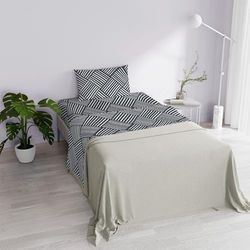 Italian Bed Linen DAFNE 100% Mikrofiber, fyrkantig och halv, Citylife Grey