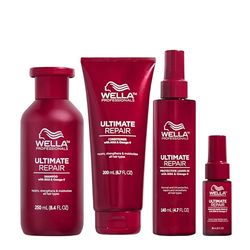 Wella Professionals Ultimate Repair Professional Hair Care Set, Professional Repair Shampoo 250ml, Conditioner 250ml, Miracle Hair Rescue Spray 30ml & Protective Leave-In Lotion 140ml