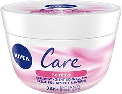 NIVEA Creme facial e corporal Care Sensitive 3 frascos de 200 ml