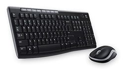 Logitech MK270 Combo Tastiera e Mouse Wireless per Windows, Layout Ebraico QWERTY - Nero