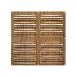 Zarivy Grille en Aluminium 300 x 300 mm avec Finition en Bois foncé, idéale pour la Ventilation et Le Design intérieur.