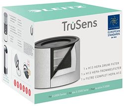 Leitz TruSens Filtre HEPA H13 3-en-1 de Rechange pour Purificateur d'air TruSens Z-2000 - Élimine Virus, Allergènes, Poils d'animaux, COV, Poussière, Bactéries, Odeurs, Fumée - Gris/Noir 2415142