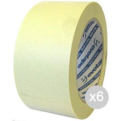 Glooke Selected Set 6 Nastro Adesivo Carta 50X50 Mt. Crespato Cancelleria E Cartoleria, Multicolore, Unica