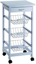 King Collection Chariot de Cuisine, Blanc