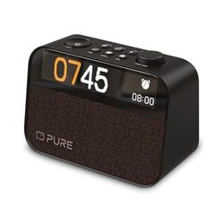 Pure Moment Reloj Despertador para Mesita de Noche y Oficina (Radio Digital Dab+/FM, Bluetooth, Máquina de Ruido Blanco, Ayuda para Dormir, Luz Despertador, Luz Nocturna, Pantalla Regulable) Negro