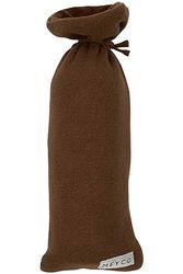 Meyco Baby Knit Basic warmwaterkruikhoes (fijn gebreid, zacht materiaal, gemakkelijk te openen en te sluiten dankzij trekkoord, van 100% katoen, eenvoudig onderhoud), chocolade