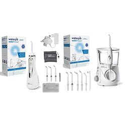 Waterpik Irrigador Inalámbrico Avanzado + Ultra Irrigador de Sobremesa Profesional con Agua a Presión y Sistema Avanzado de Control de Presión Mediante