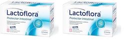 LACTOFLORA Probiótico Protector Intestinal para Adultos 10 frascos monodosis de fácil apertura, sabor fresa (Paquete de 2)