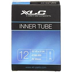 XLC 2508120200 Camera d'aria per bicicletta, Nero (Black), 12 1/2 x 2 1/4 47-203, 54-203, 62-203 AV 33 mm