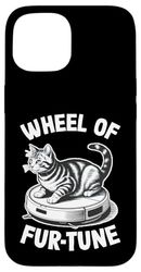 Wheel Of Fur-Tune Cat On Robot Vacuum Cleaner Cat Case for iPhone 15