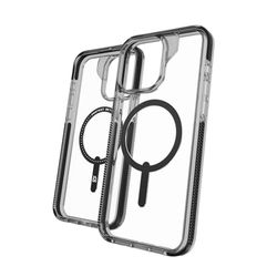 ZAGG Santa Cruz Snap Graphene-Reinforced Case for iPhone 15 Pro Max [6.7-Inch], MagSafe Compatible, Anti-Yellowing, Shockproof Phone Back Cover (Black)