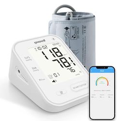 yuwell Blood Pressure Monitor with Bluetooth, Extra Large Upper Arm Cuff, Digital BP Machines for Home Use with Large Backlit Screen, Voice Broadcasting Function, Power Adapter are Included (YE650AR)