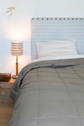 Toison d'or Lazy Microfibre Peach Skin Quilt, 140 cm x 160 cm, Nutmeg