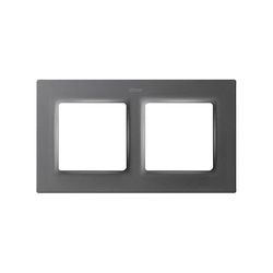 SIMON - Marco de Pared, 2 Elementos, Serie 82 Concept, Compatible con Series de Mecanismos Simon 75, 31, 82 y 88, Apto para Interiores, Fácil de Montar, Efecto Mate Antihuellas, Color Titanio